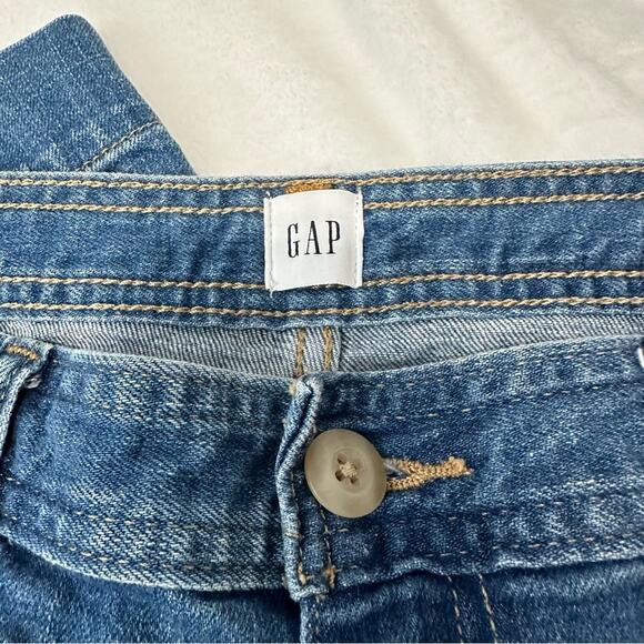 GAP high rise wide leg crop jeans blue denim size 16 33 plus - Picture 9 of 9